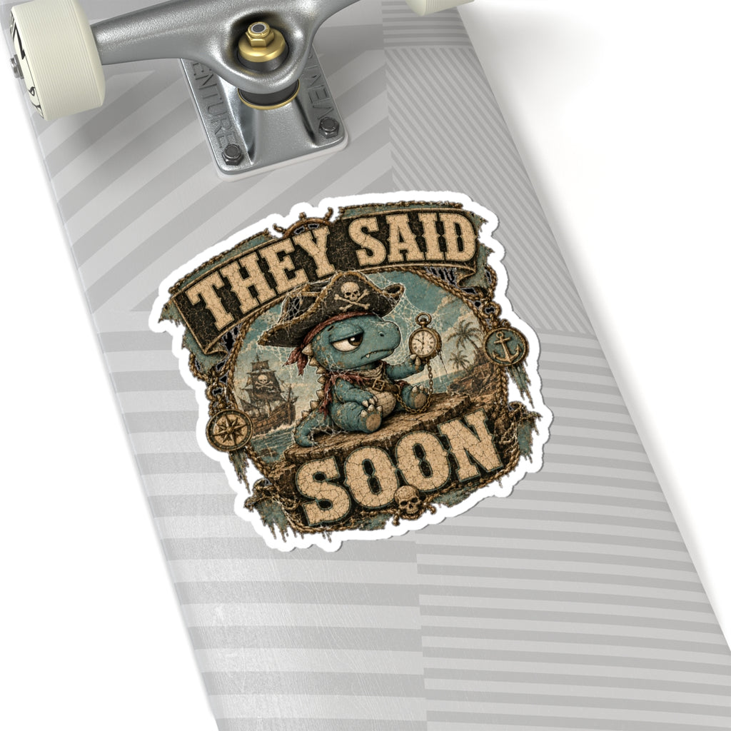 They Said Soon™ — Cobweb Captain Sticker — Quietly Ascended