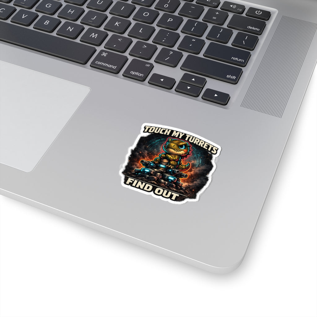 Touch My Turrets, Find Out Vinyl Sticker — Quietly Ascended