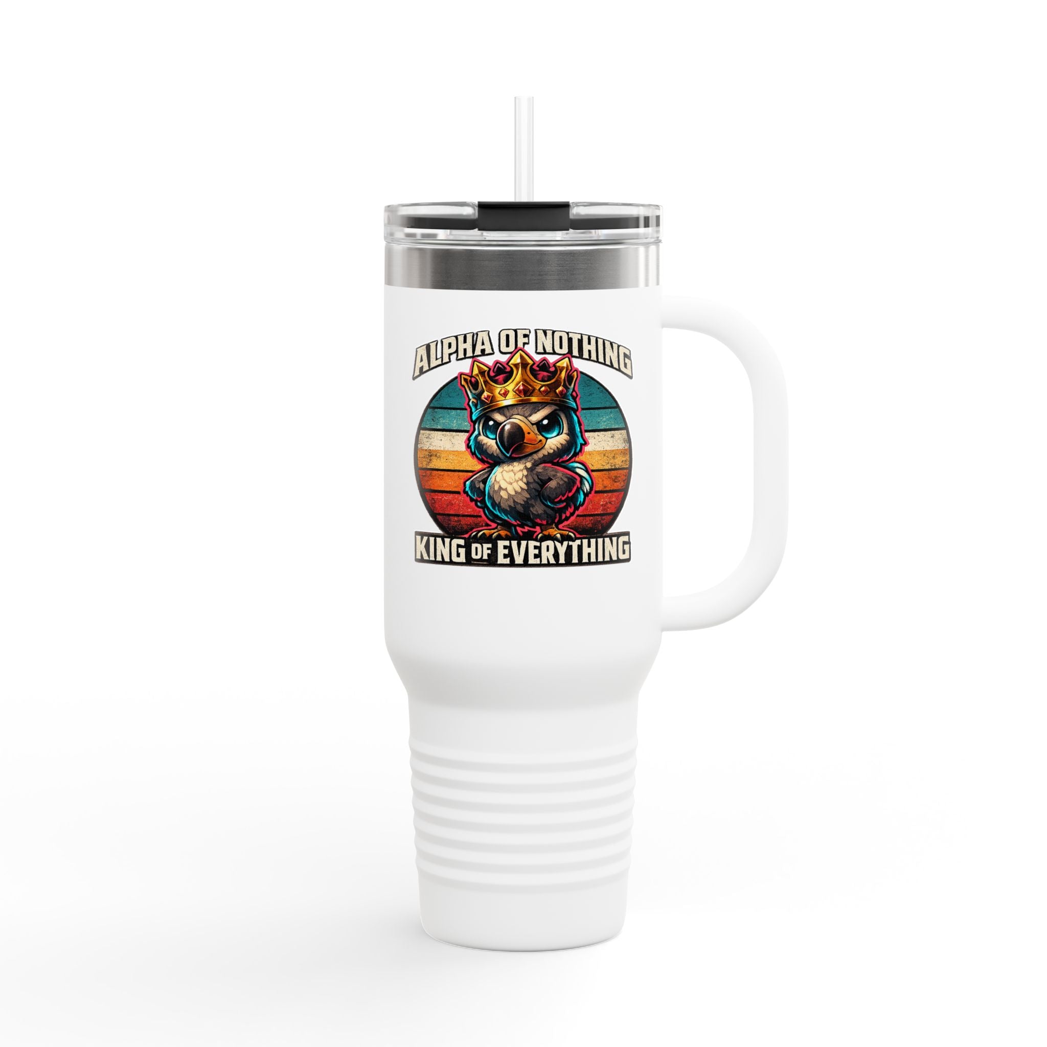 Alpha of Nothing, King of Everything 40oz Insulated Tumbler — Quietly Ascended