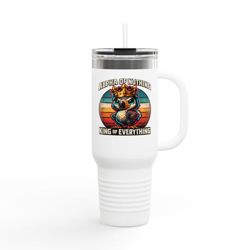 Alpha of Nothing, King of Everything 40oz Insulated Tumbler — Quietly Ascended