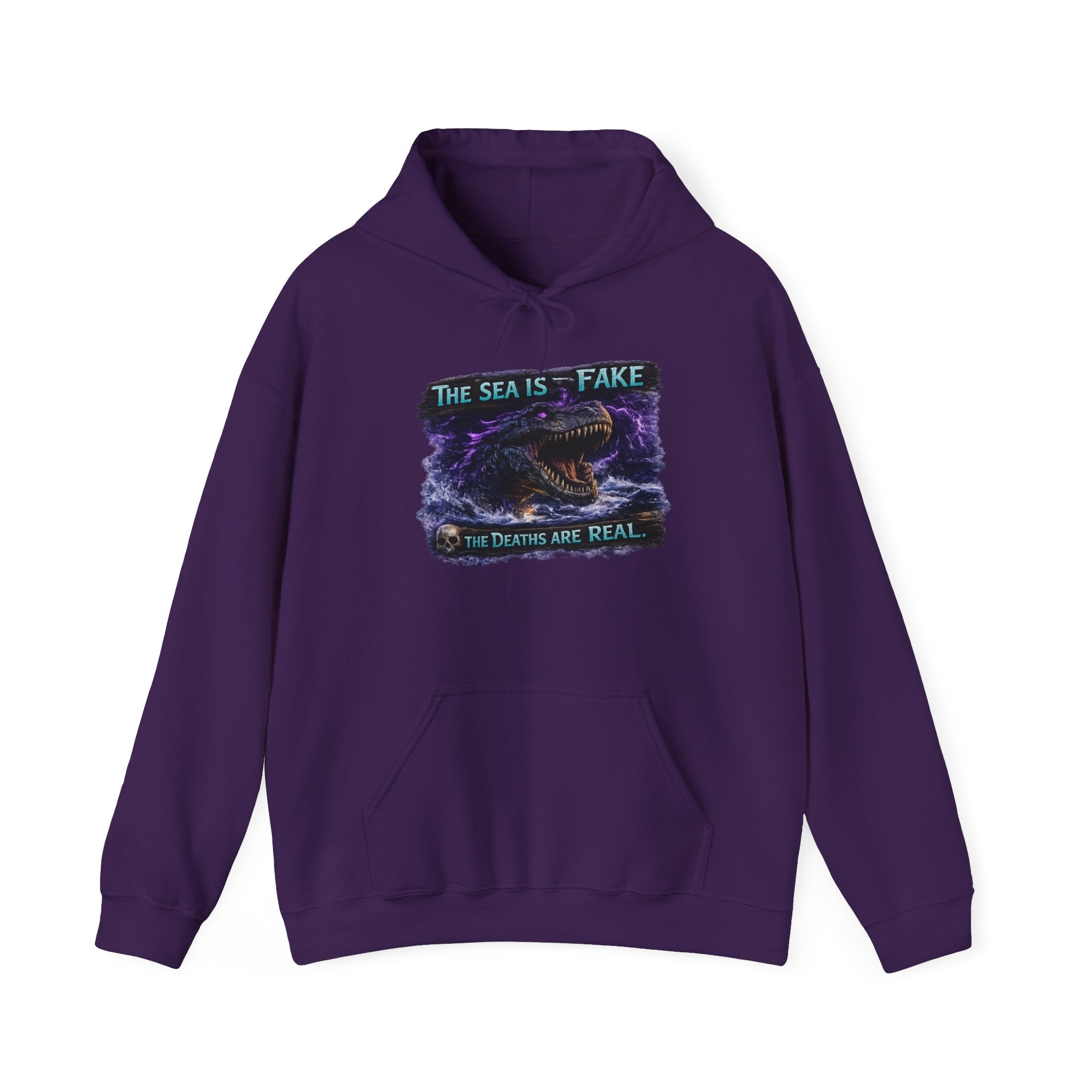 The Sea Is Fake Hoodie — Lightning T-Rex ARK Pullover