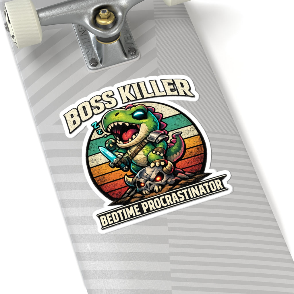 Boss Killer, Bedtime Procrastinator Vinyl Sticker — Quietly Ascended