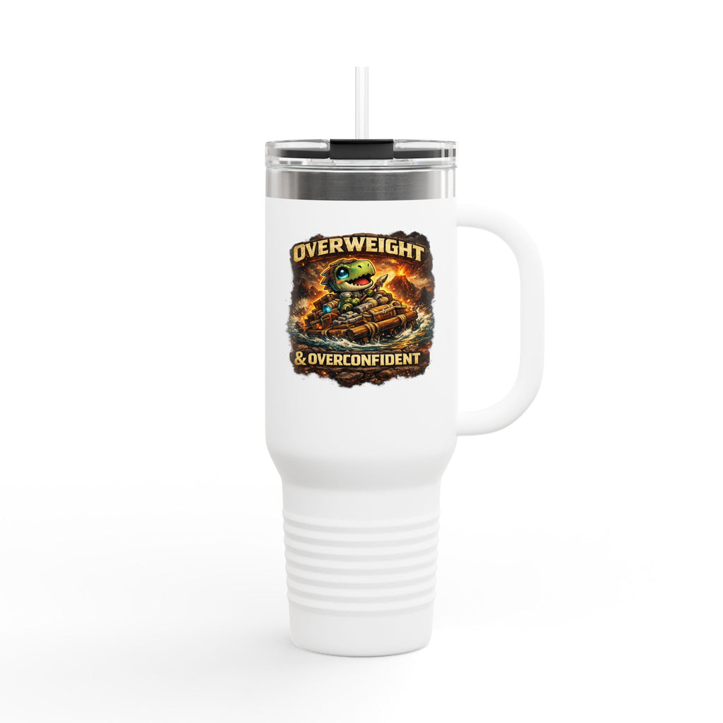 Overweight & Overconfident 40oz Insulated Tumbler — Quietly Ascended