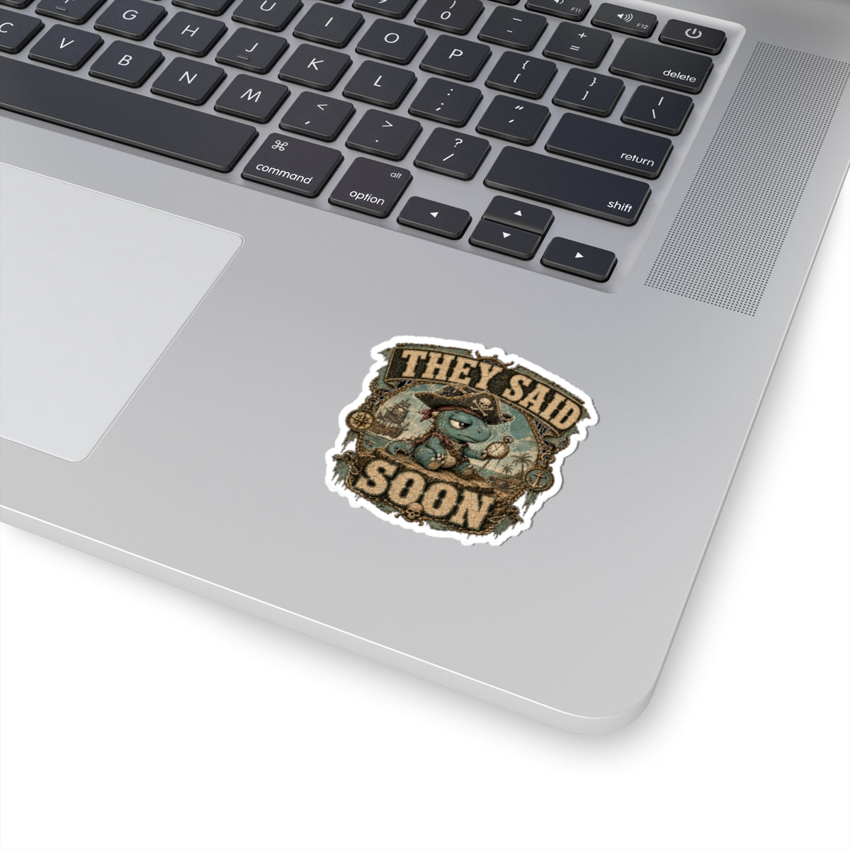 They Said Soon™ — Cobweb Captain Sticker — Quietly Ascended