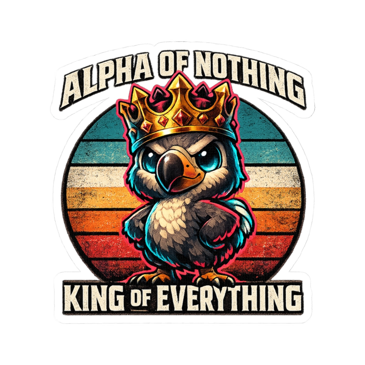 Alpha of Nothing, King of Everything Vinyl Sticker — Quietly Ascended
