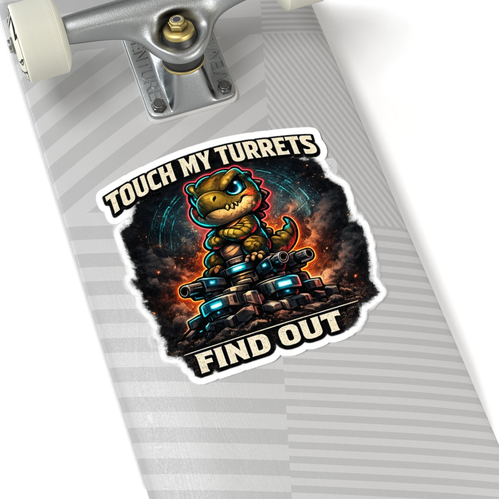 Touch My Turrets, Find Out Vinyl Sticker — Quietly Ascended
