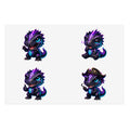 Chibi Shadow Monster Sticker Sheet — Cute Purple Creature Stickers for Laptops, Planners & Gifts
