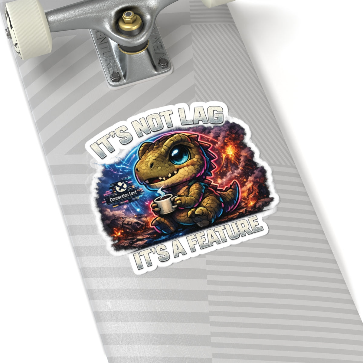 It's Not Lag, It's a Feature Vinyl Sticker — Quietly Ascended