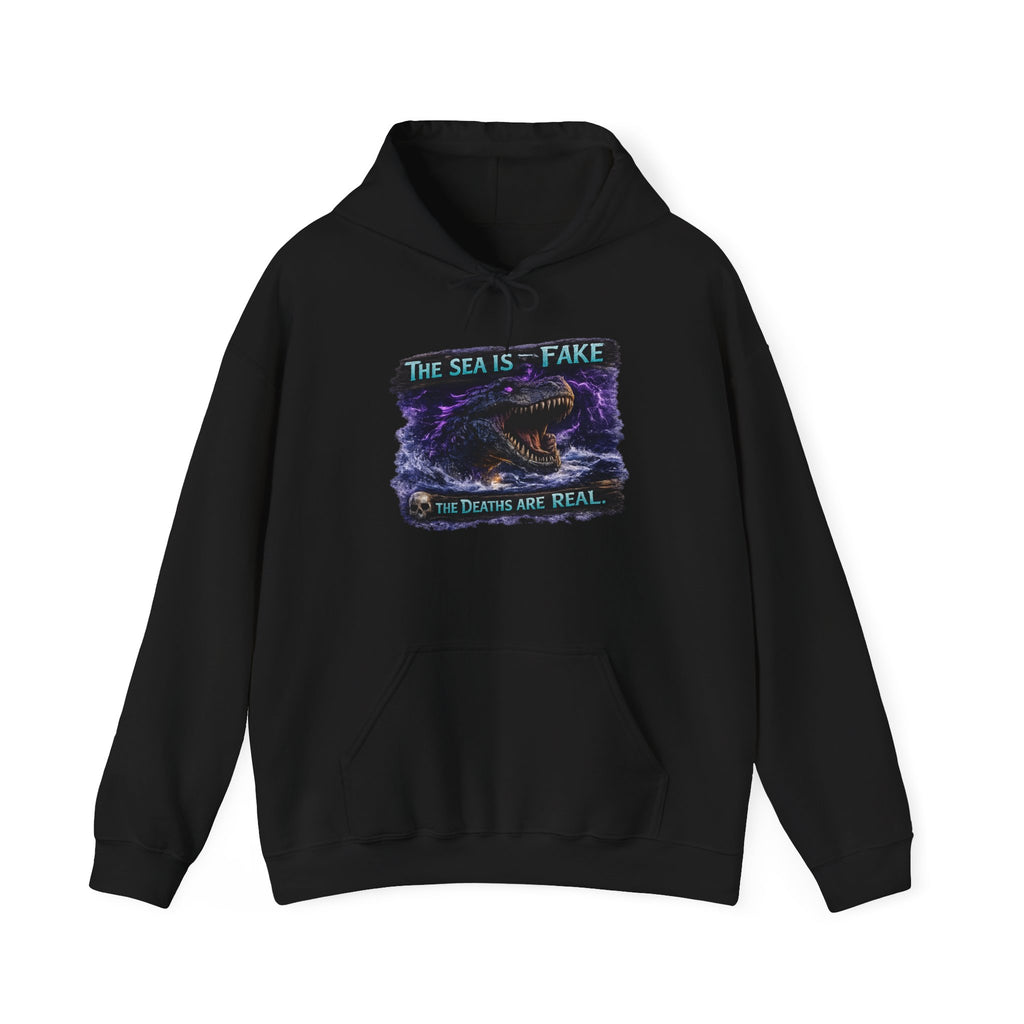 The Sea Is Fake Hoodie — Lightning T-Rex ARK Pullover