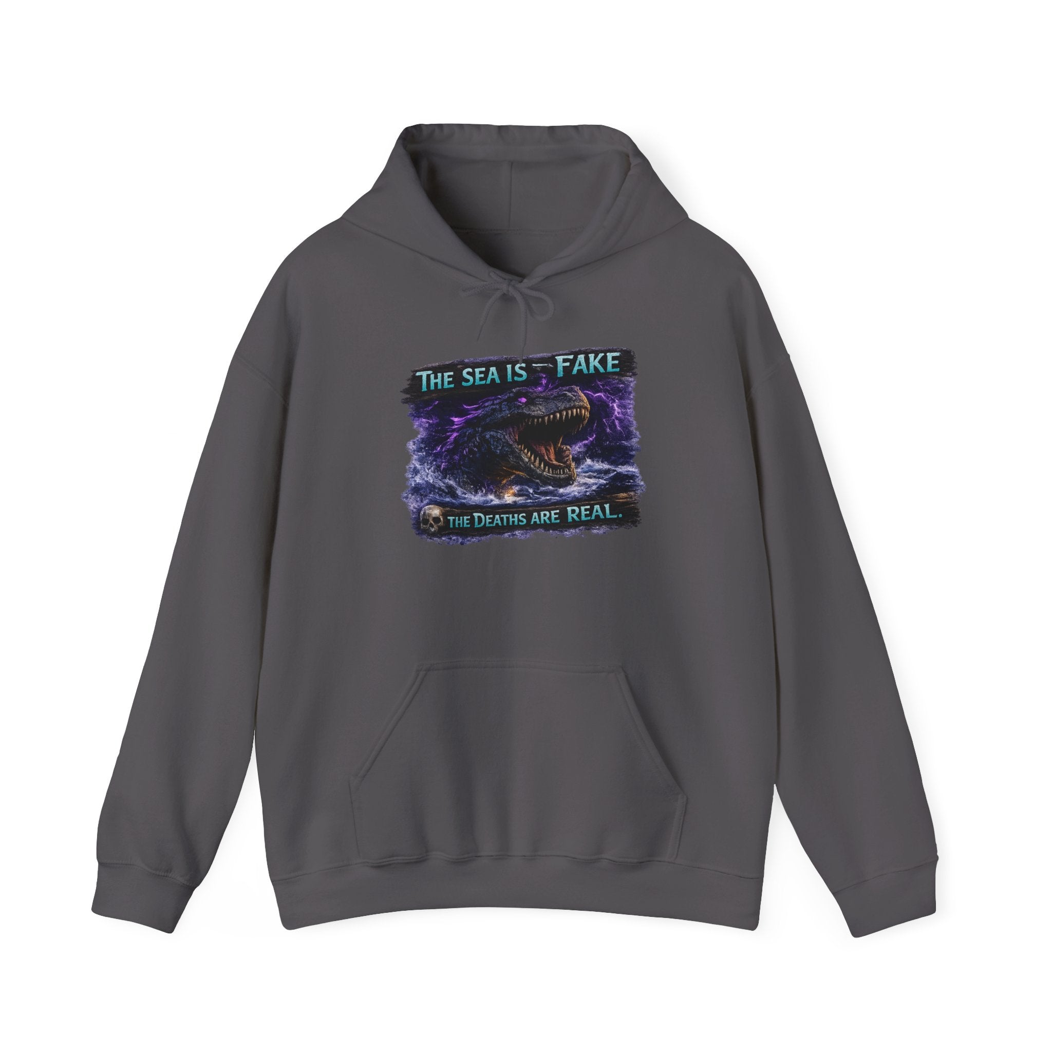 The Sea Is Fake Hoodie — Lightning T-Rex ARK Pullover