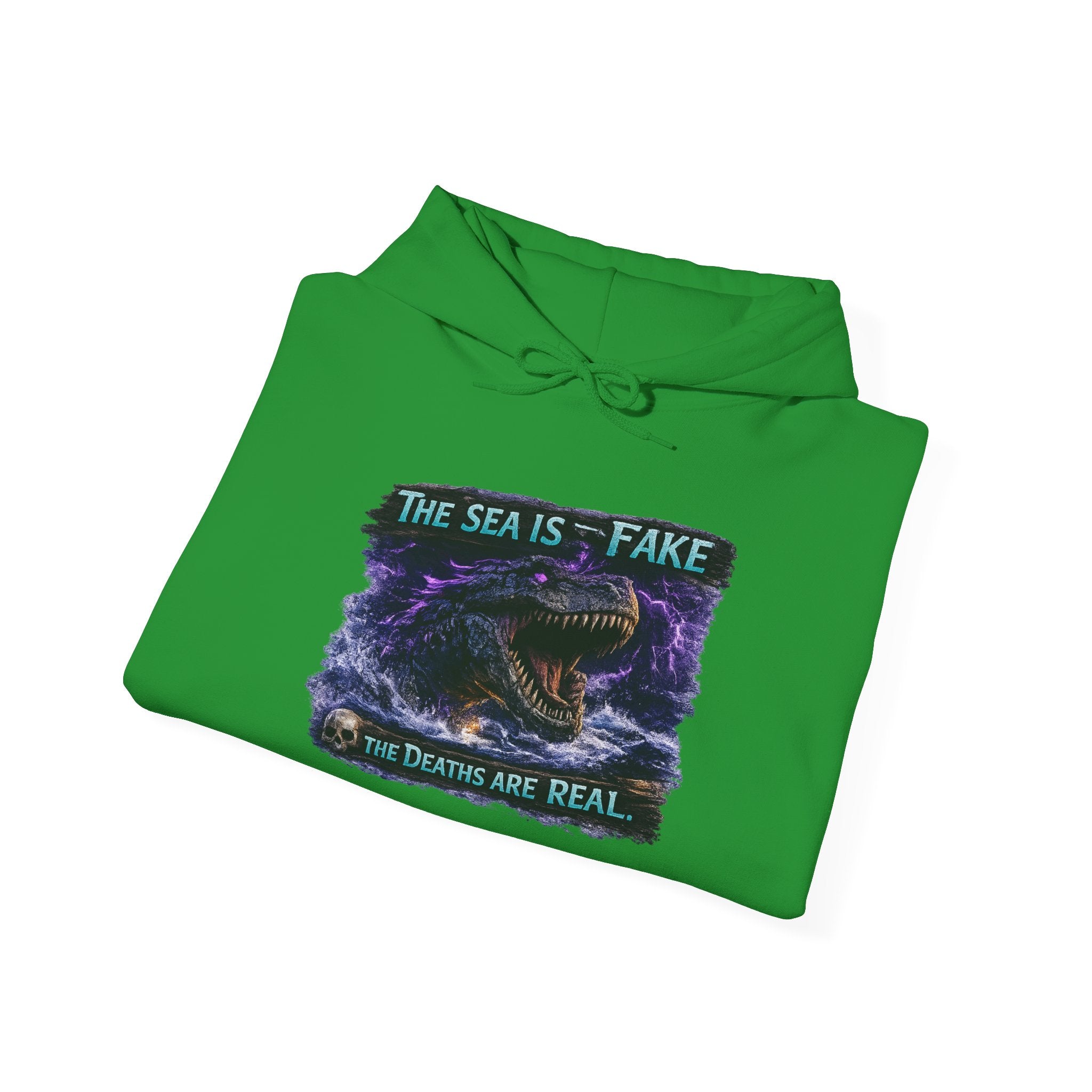 The Sea Is Fake Hoodie — Lightning T-Rex ARK Pullover
