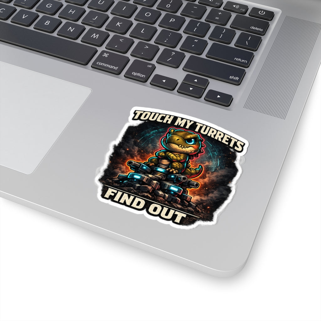 Touch My Turrets, Find Out Vinyl Sticker — Quietly Ascended
