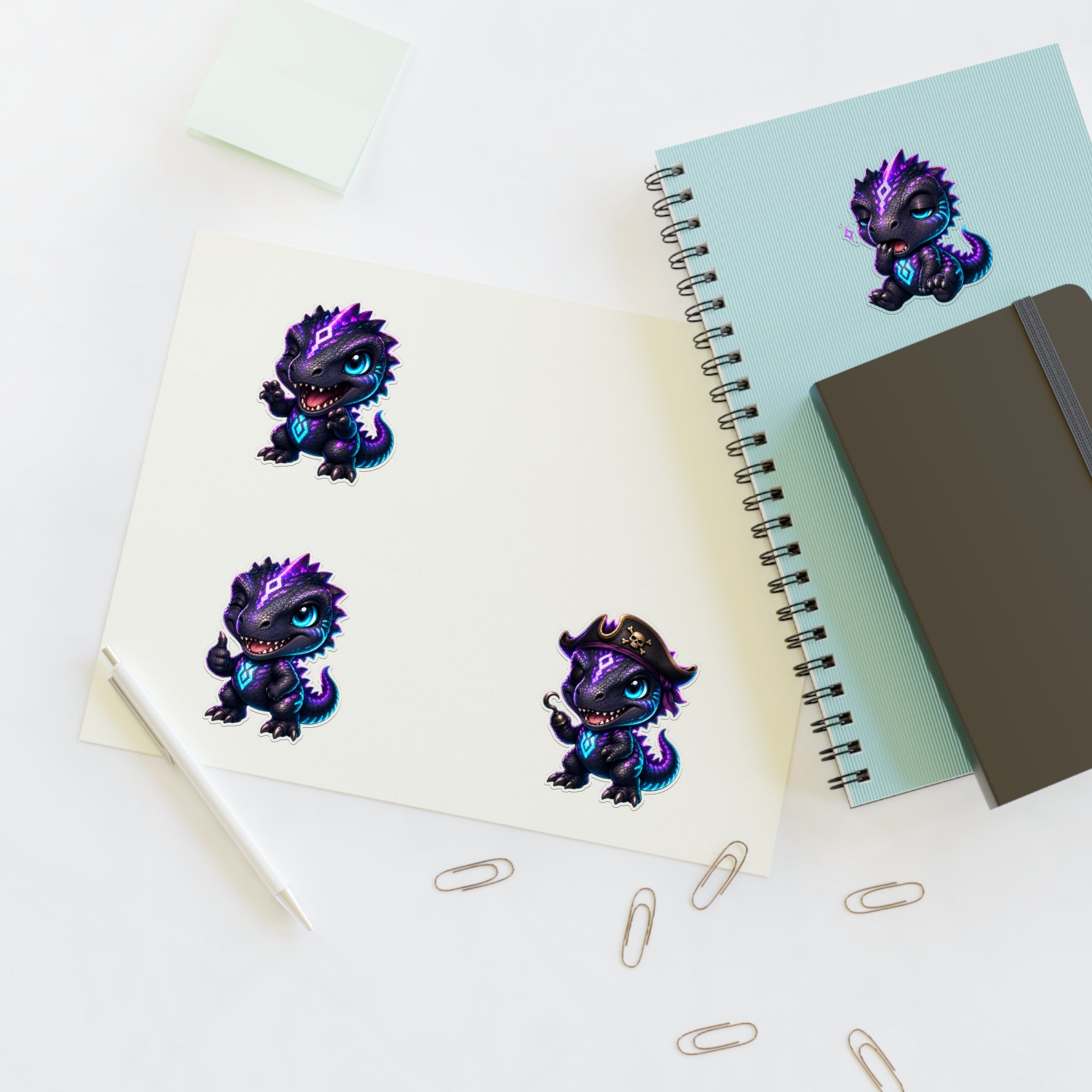 Chibi Shadow Monster Sticker Sheet — Quietly Ascended