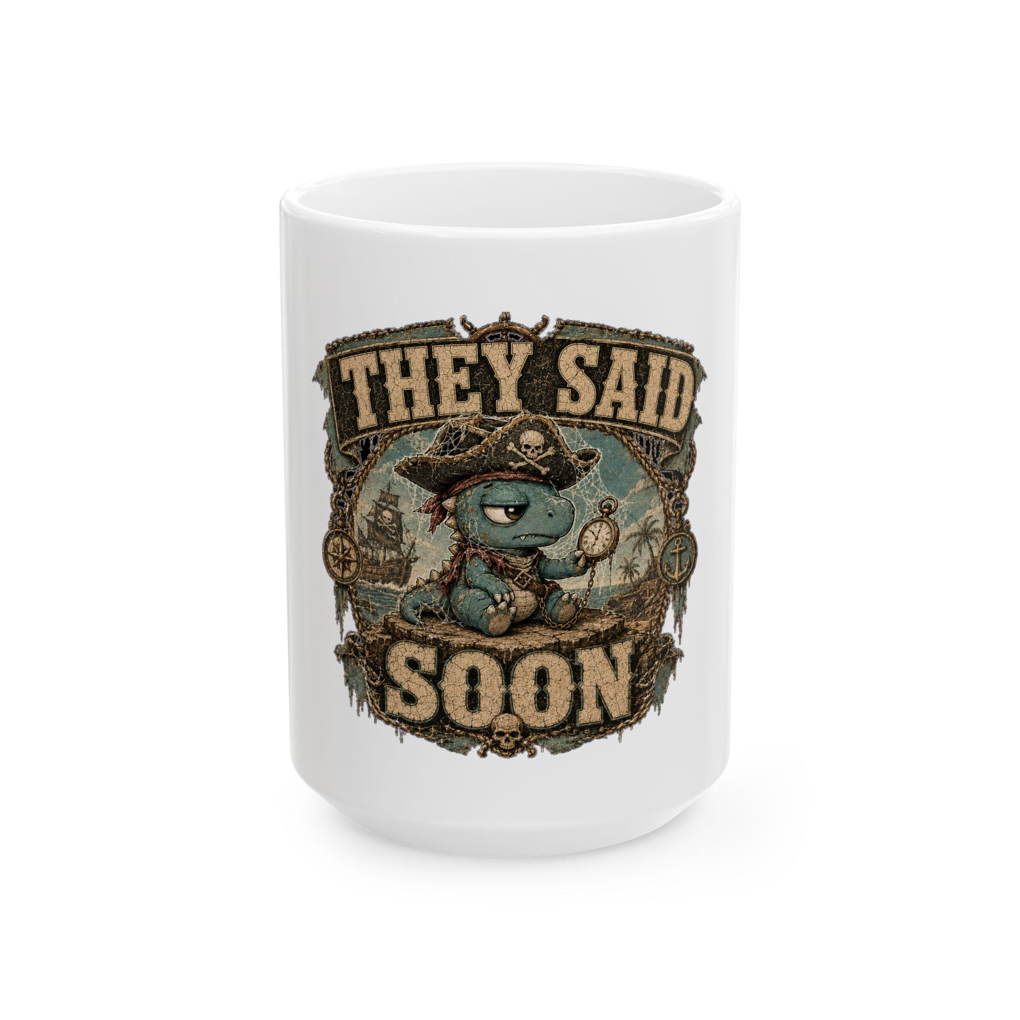 They Said Soon™ — Cobweb Captain Mug — Quietly Ascended