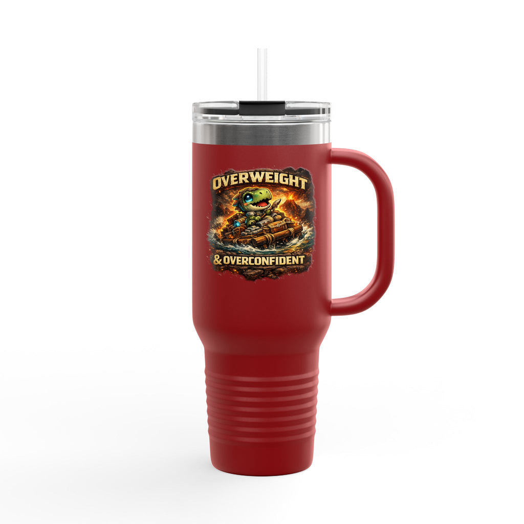 Overweight & Overconfident 40oz Insulated Tumbler — Quietly Ascended