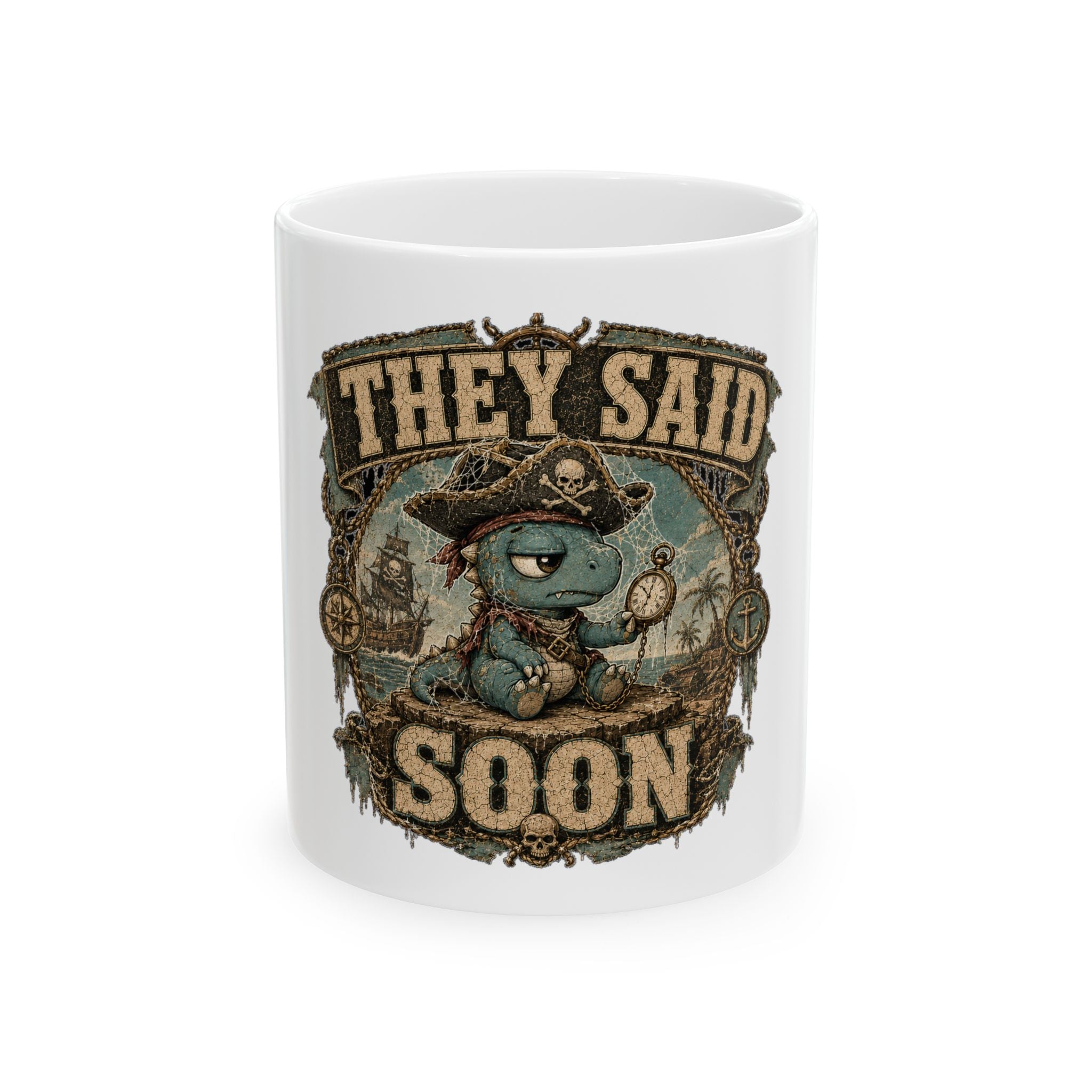 They Said Soon™ — Cobweb Captain Mug — Quietly Ascended