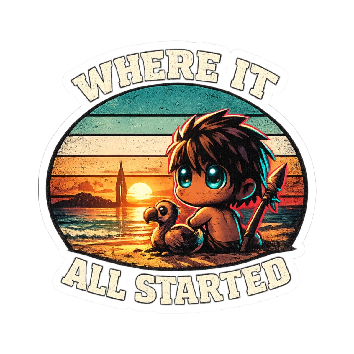 Where It All Started Vinyl Sticker — Quietly Ascended