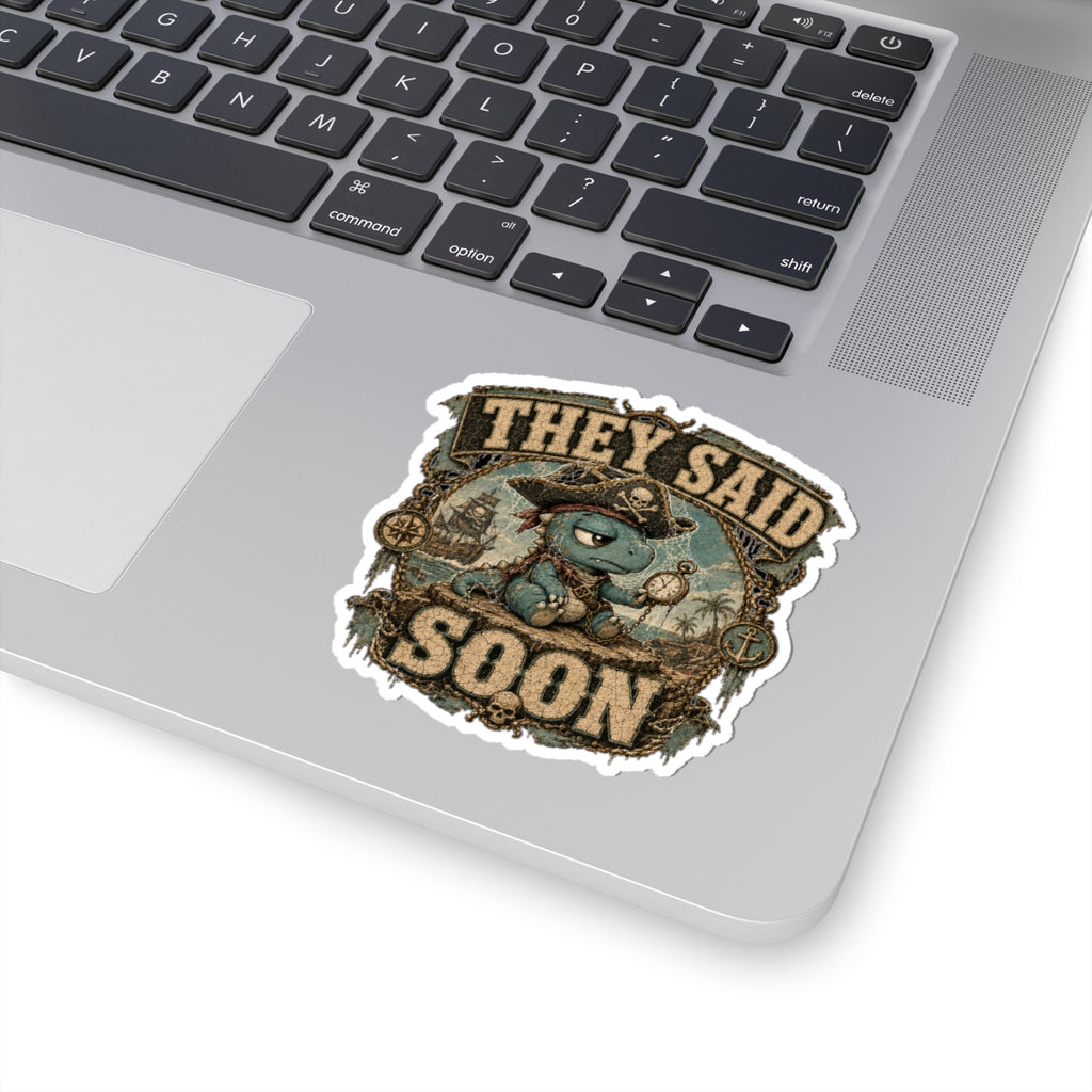 They Said Soon™ — Cobweb Captain Sticker — Quietly Ascended