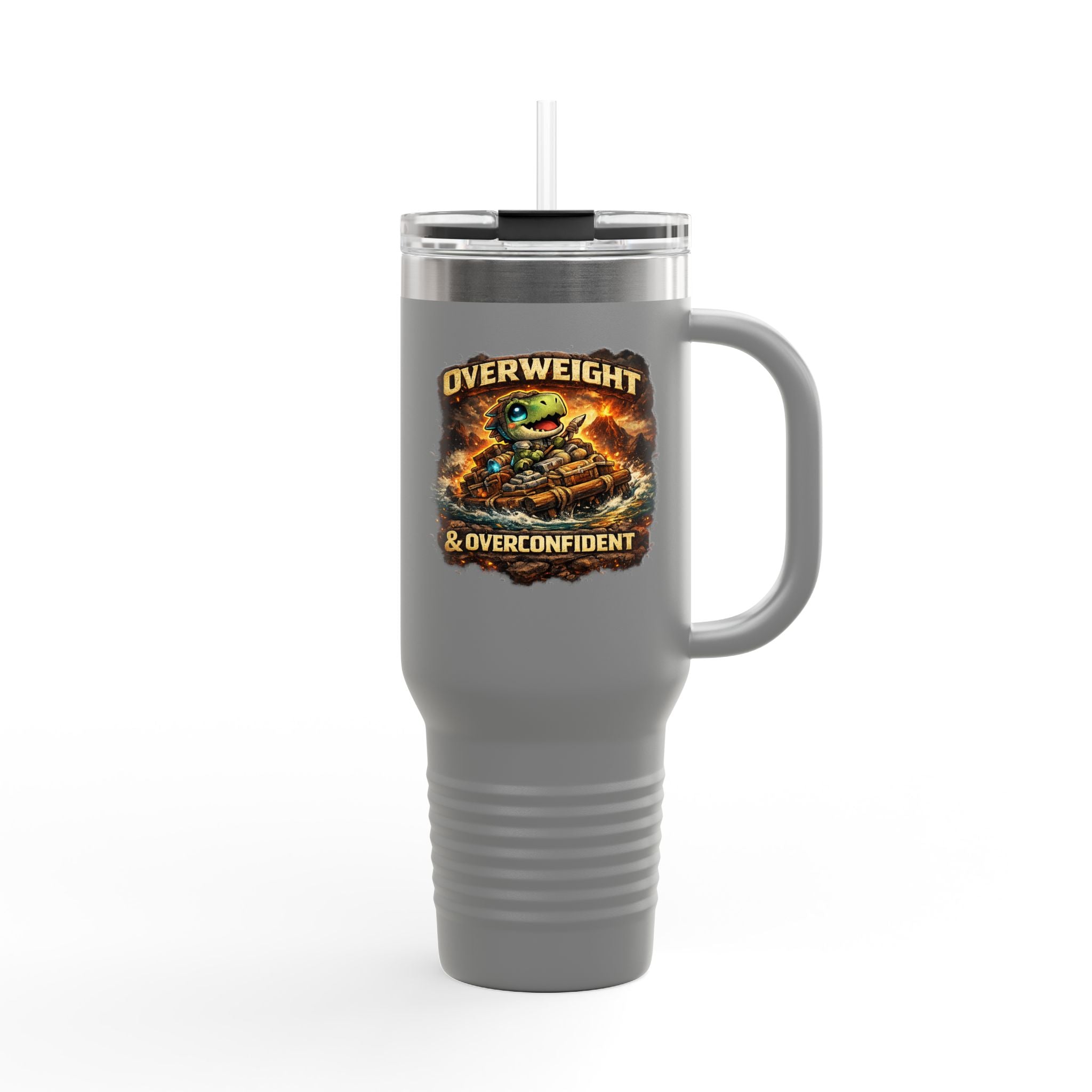 Overweight & Overconfident 40oz Insulated Tumbler — Quietly Ascended