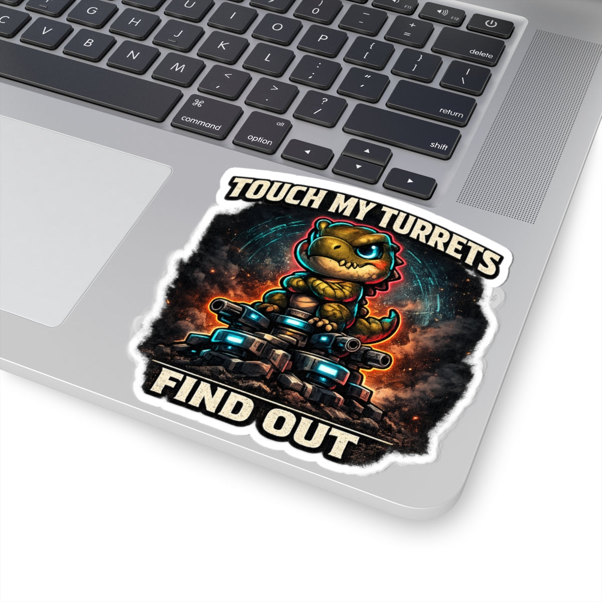 Touch My Turrets, Find Out Vinyl Sticker — Quietly Ascended