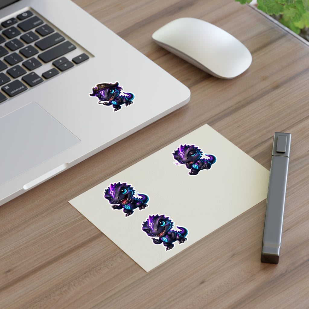 Chibi Shadow Monster Sticker Sheet — Cute Purple Creature Stickers for Laptops, Planners & Gifts