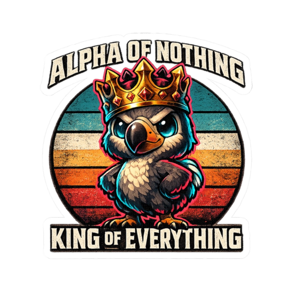 Alpha of Nothing, King of Everything Vinyl Sticker — Quietly Ascended