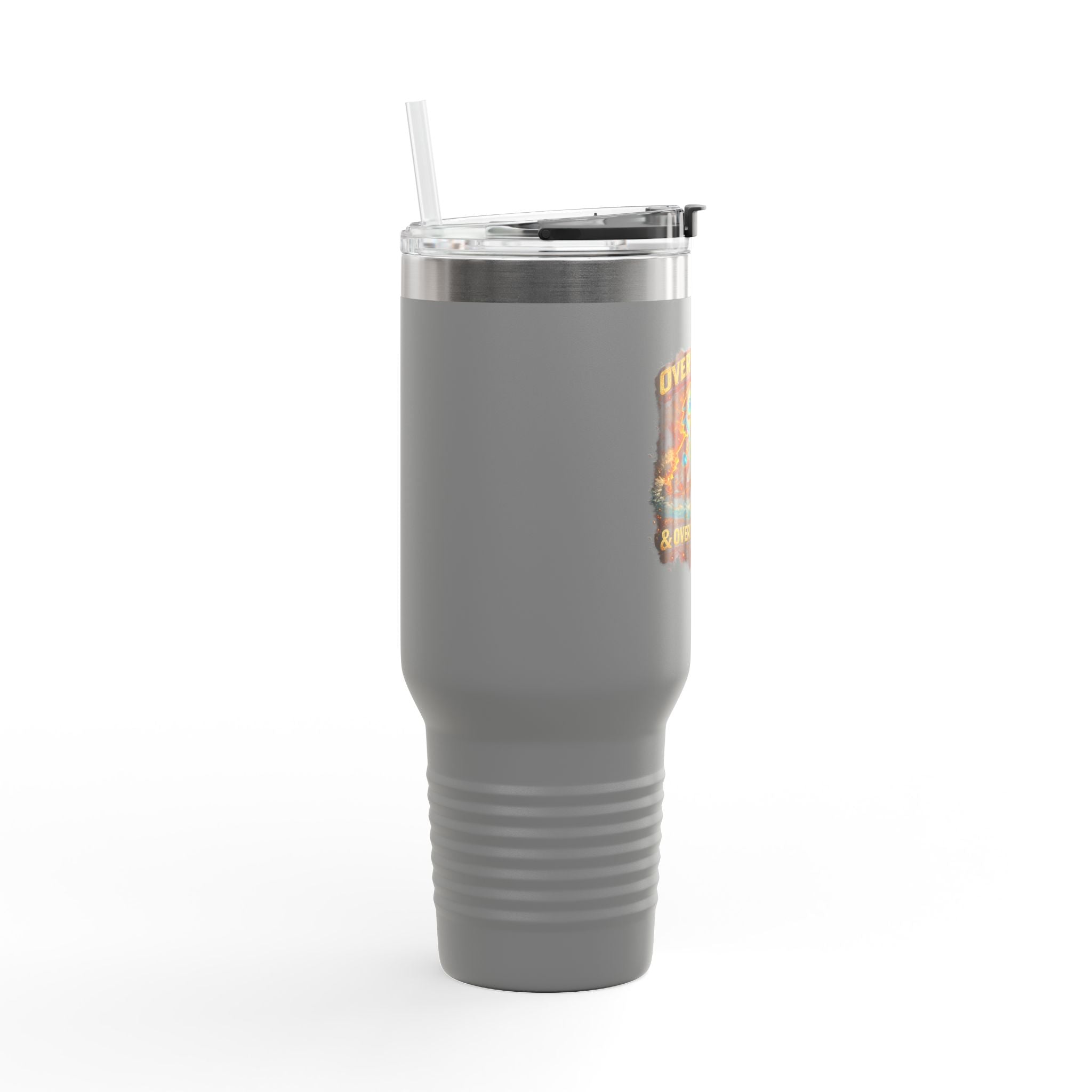 Overweight & Overconfident 40oz Insulated Tumbler — Quietly Ascended