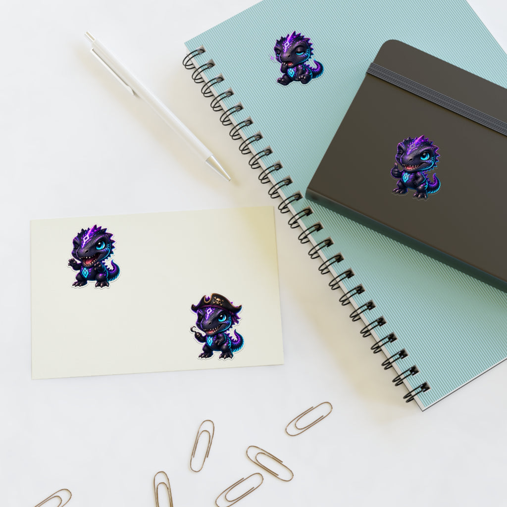 Chibi Shadow Monster Sticker Sheet — Cute Purple Creature Stickers for Laptops, Planners & Gifts