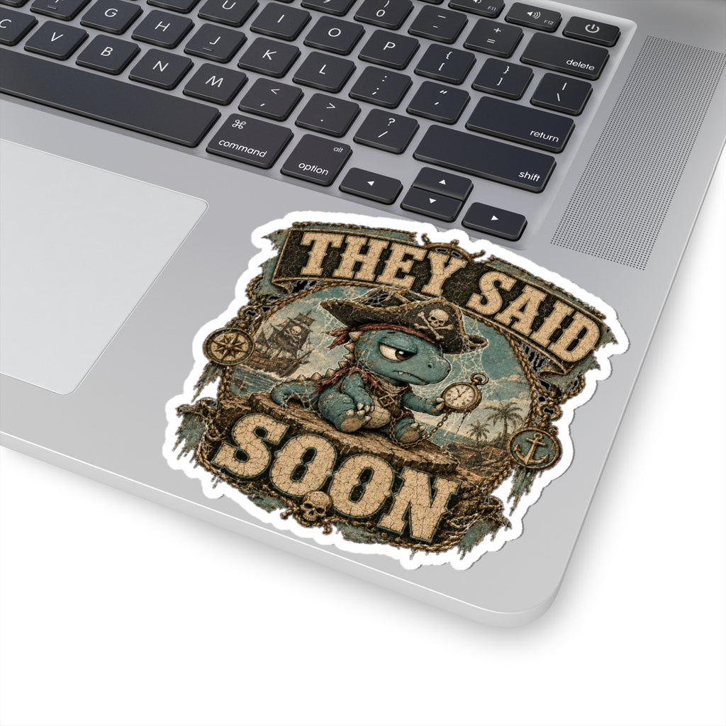 They Said Soon™ — Cobweb Captain Sticker — Quietly Ascended