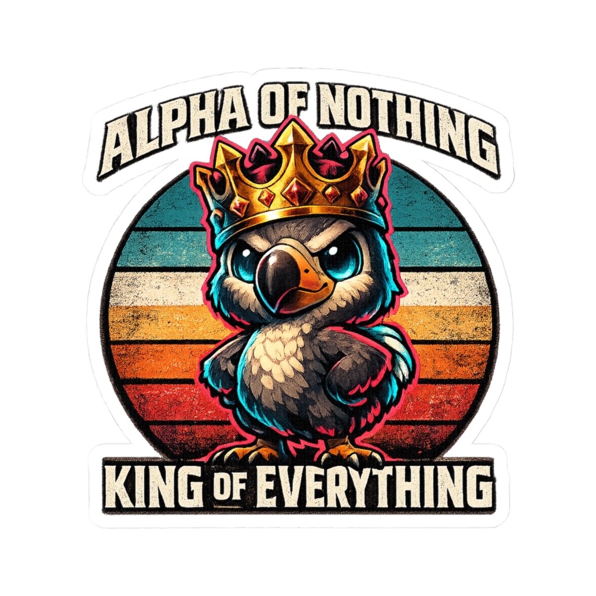 Alpha of Nothing, King of Everything Vinyl Sticker — Quietly Ascended