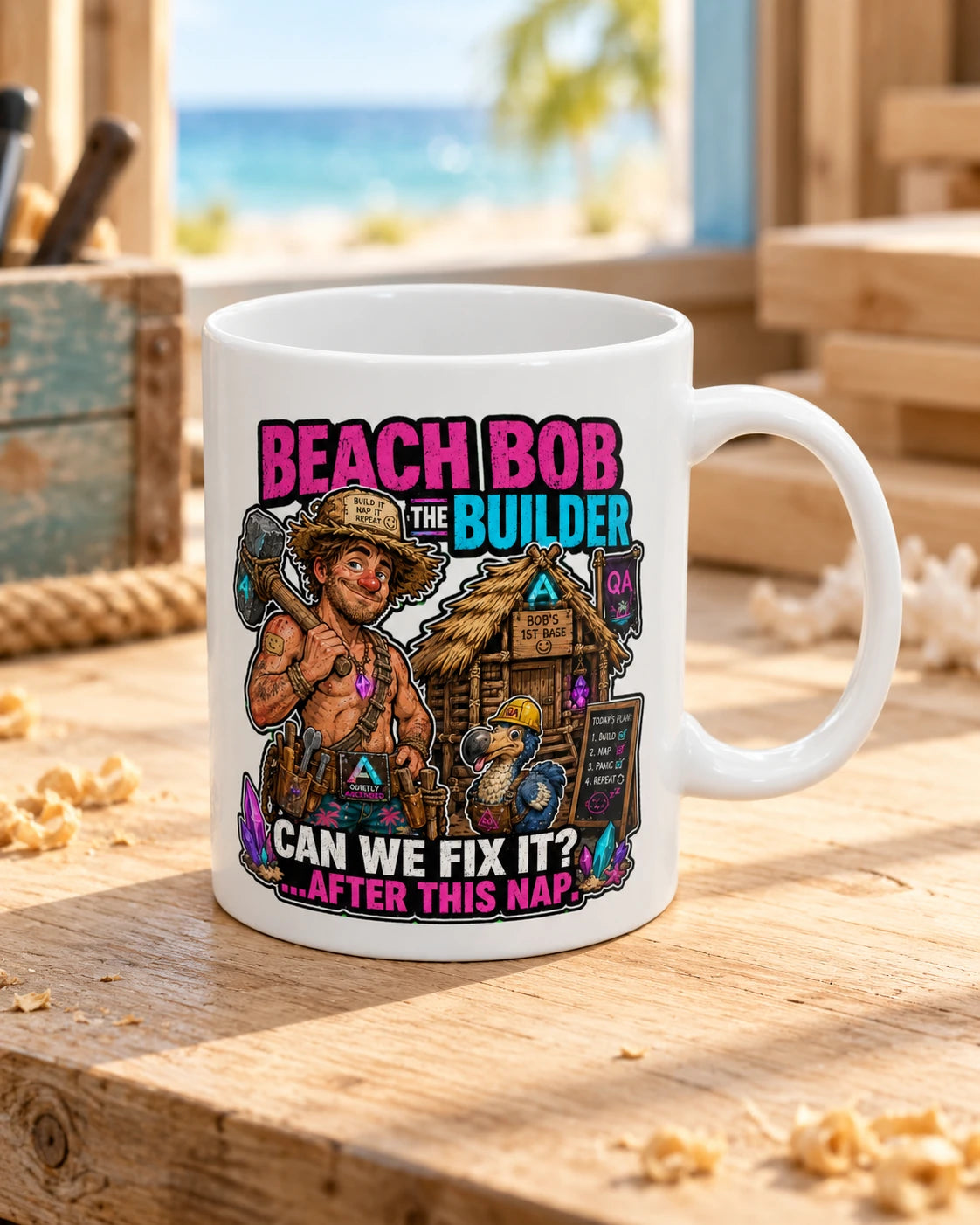 Beach Bob the Builder Mug