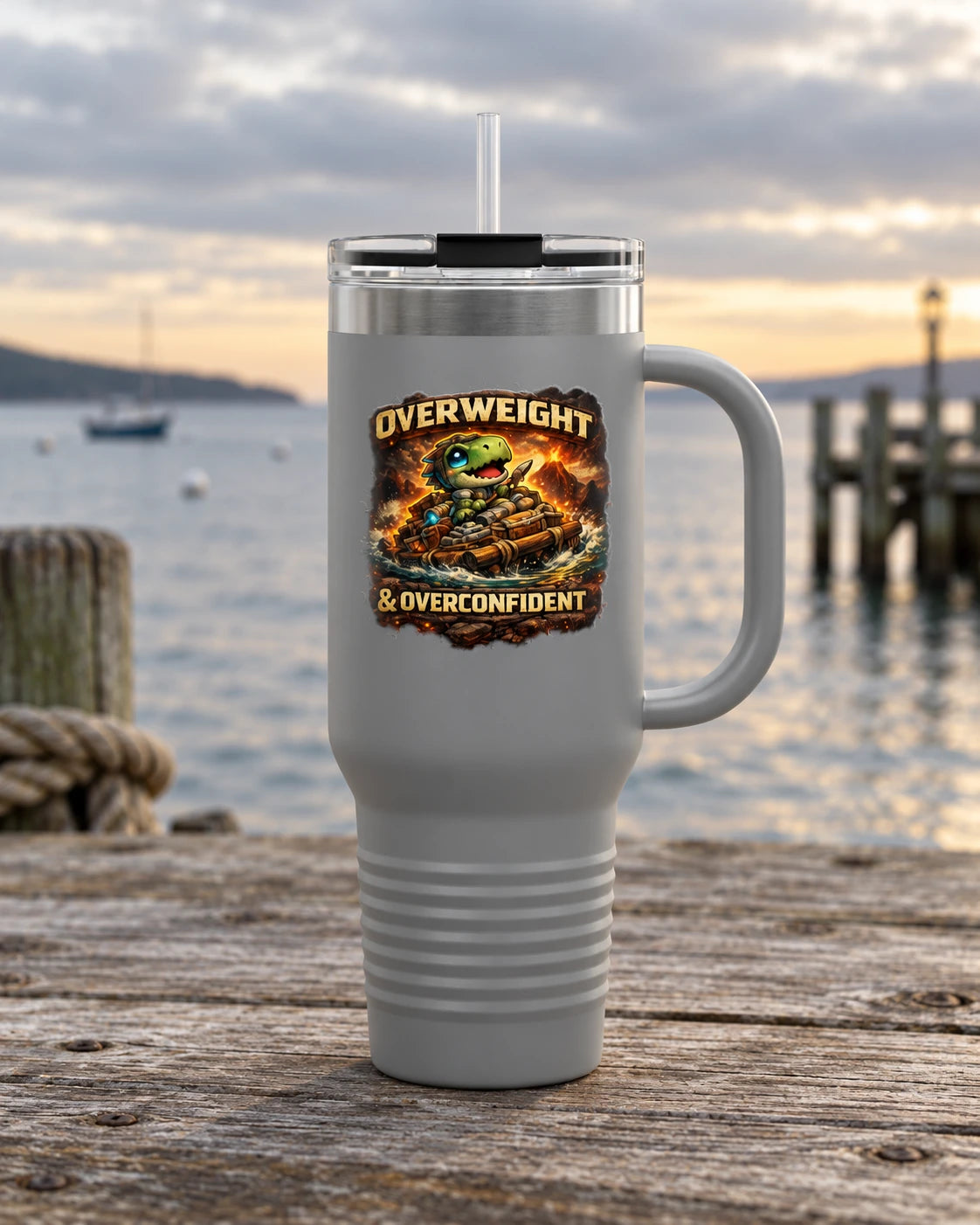 Overweight & Overconfident 40 oz Tumbler