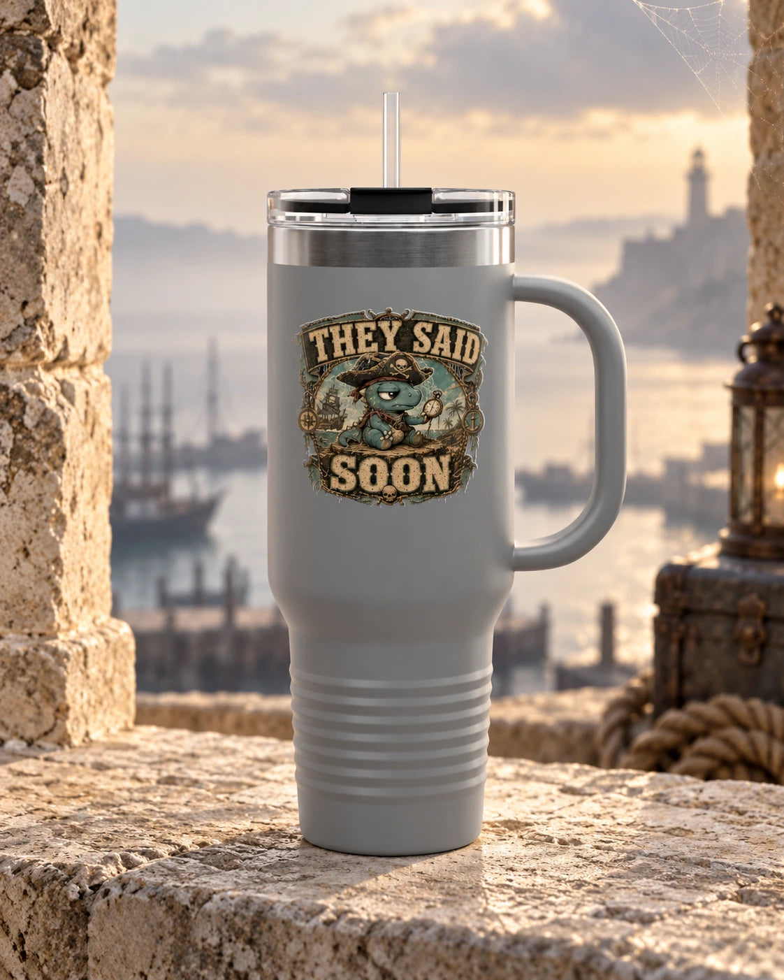 They Said Soon Cobweb Captain 40 oz Tumbler