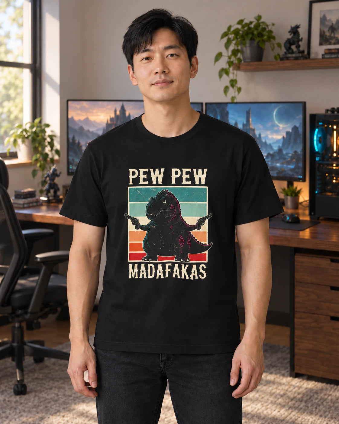 Pew Pew Madness Tee (Sunset)