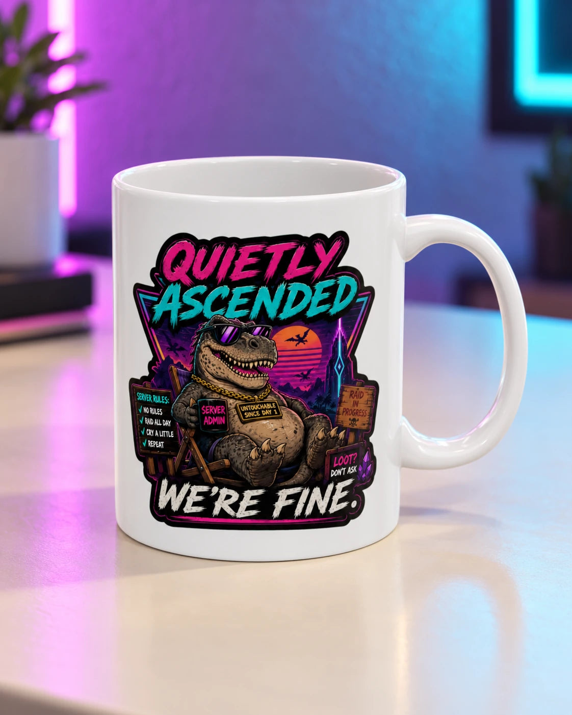 We're Fine Mug (Neon)