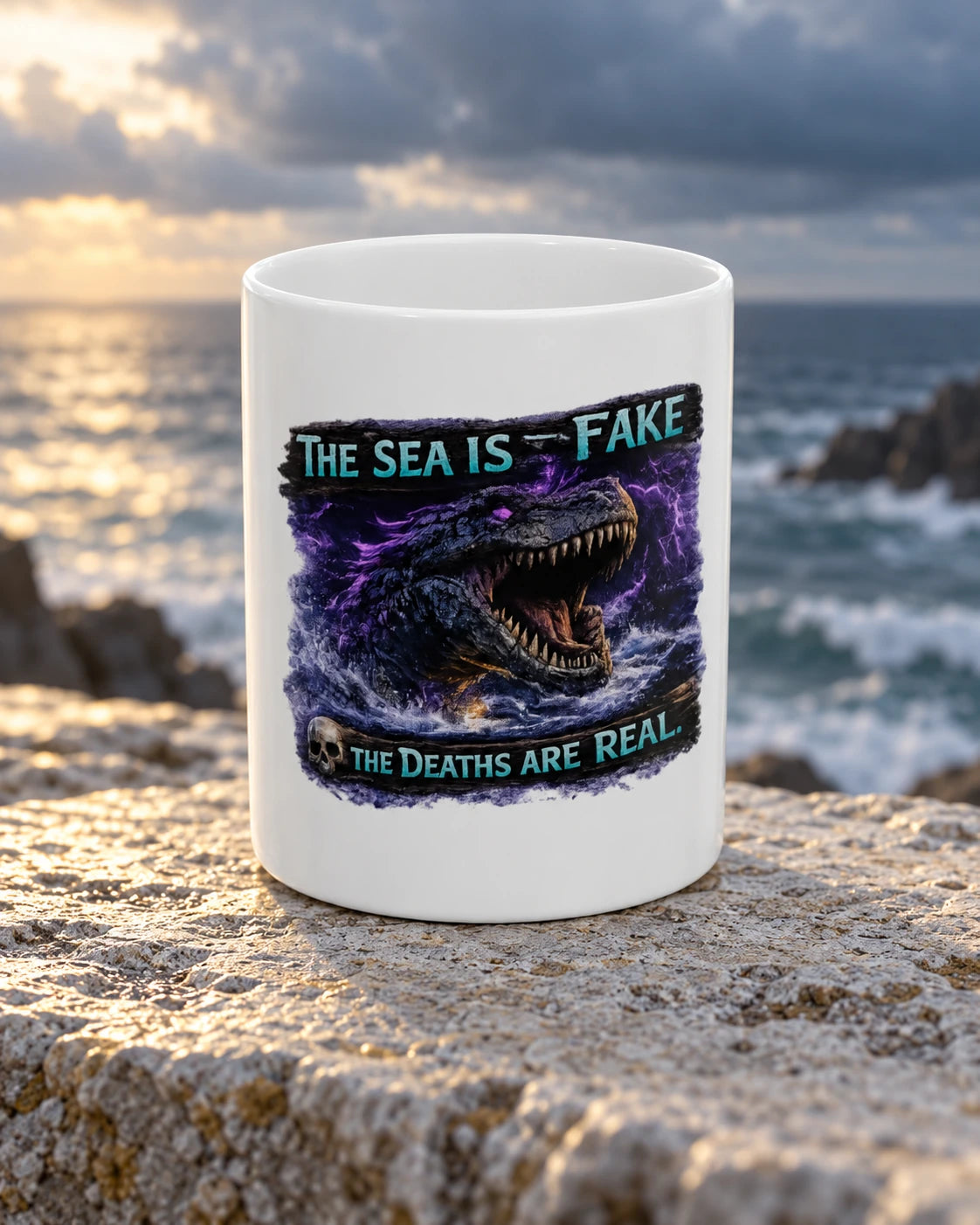 The Sea Is Fake Lightning Rex Mug